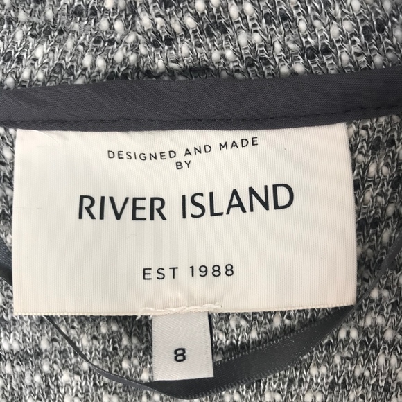 River Island Boucle Waterfall Grey Jacket - Picture 4 of 6